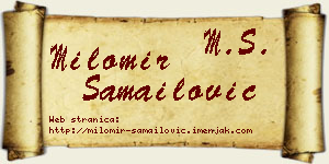 Milomir Samailović vizit kartica